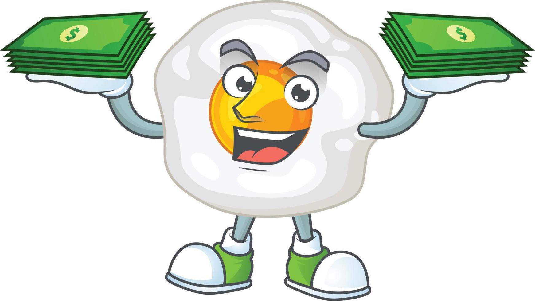 Fried Egg Icon Design vector