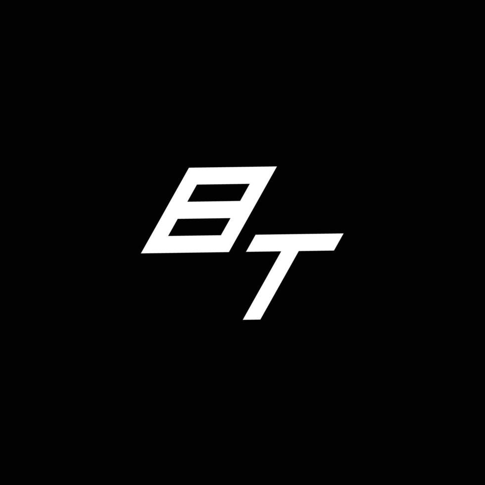 bt logo monograma con arriba a abajo estilo moderno diseño modelo vector