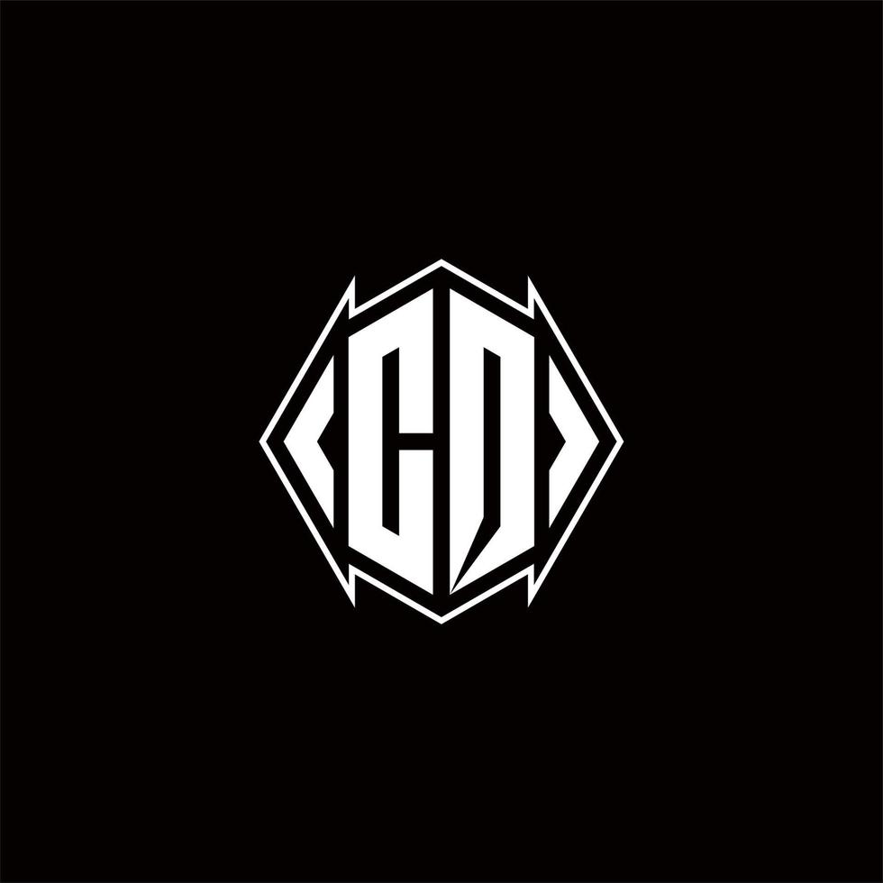 CQ Logo monogram with shield shape designs template vector