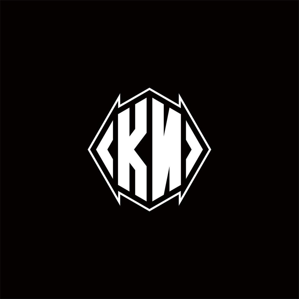 kn logo monograma con proteger forma diseños modelo vector