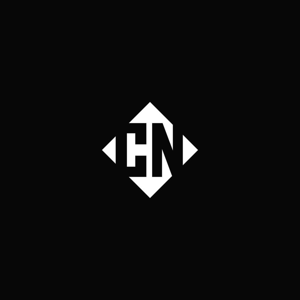 Monogram logo design with diamond square shape vector