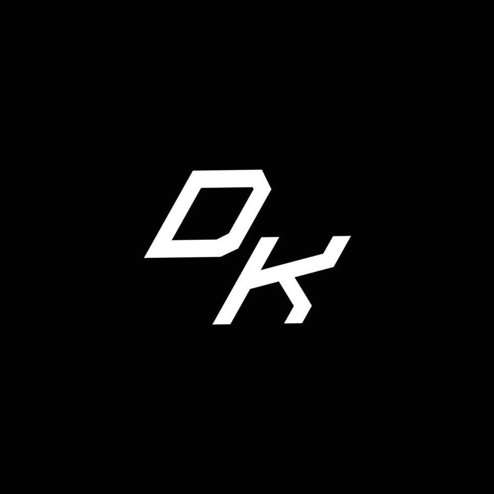 dk logo monograma con arriba a abajo estilo moderno diseño modelo vector