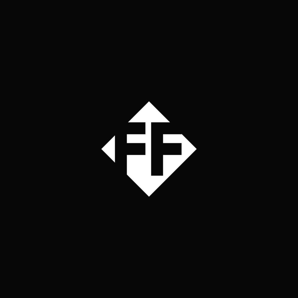 Monogram logo design with diamond square shape vector
