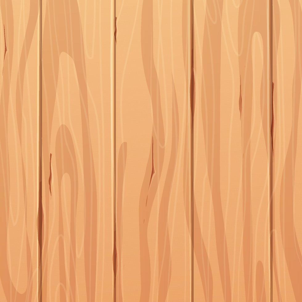 Wooden material, textured surface wood comic background in cartoon style. Wall, panel for game, ui design. Vector illustration