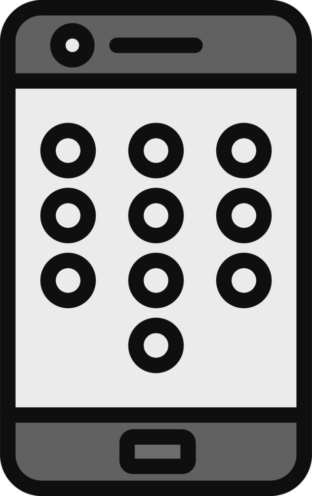 Mobile Pattern Lock Vector Icon