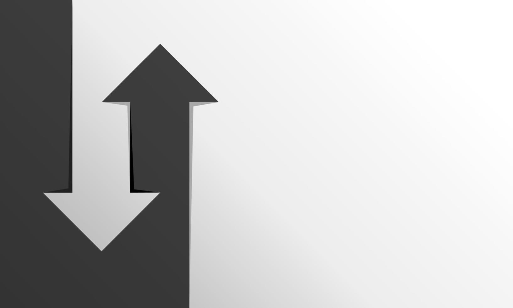 Arrow up and down on the white background banner. vector