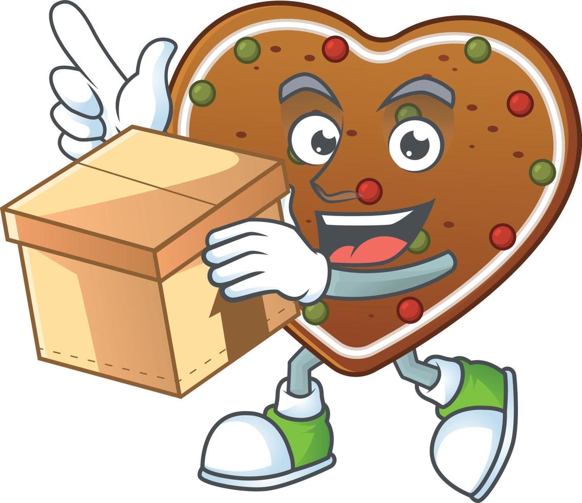 pan de jengibre amor icono diseño vector