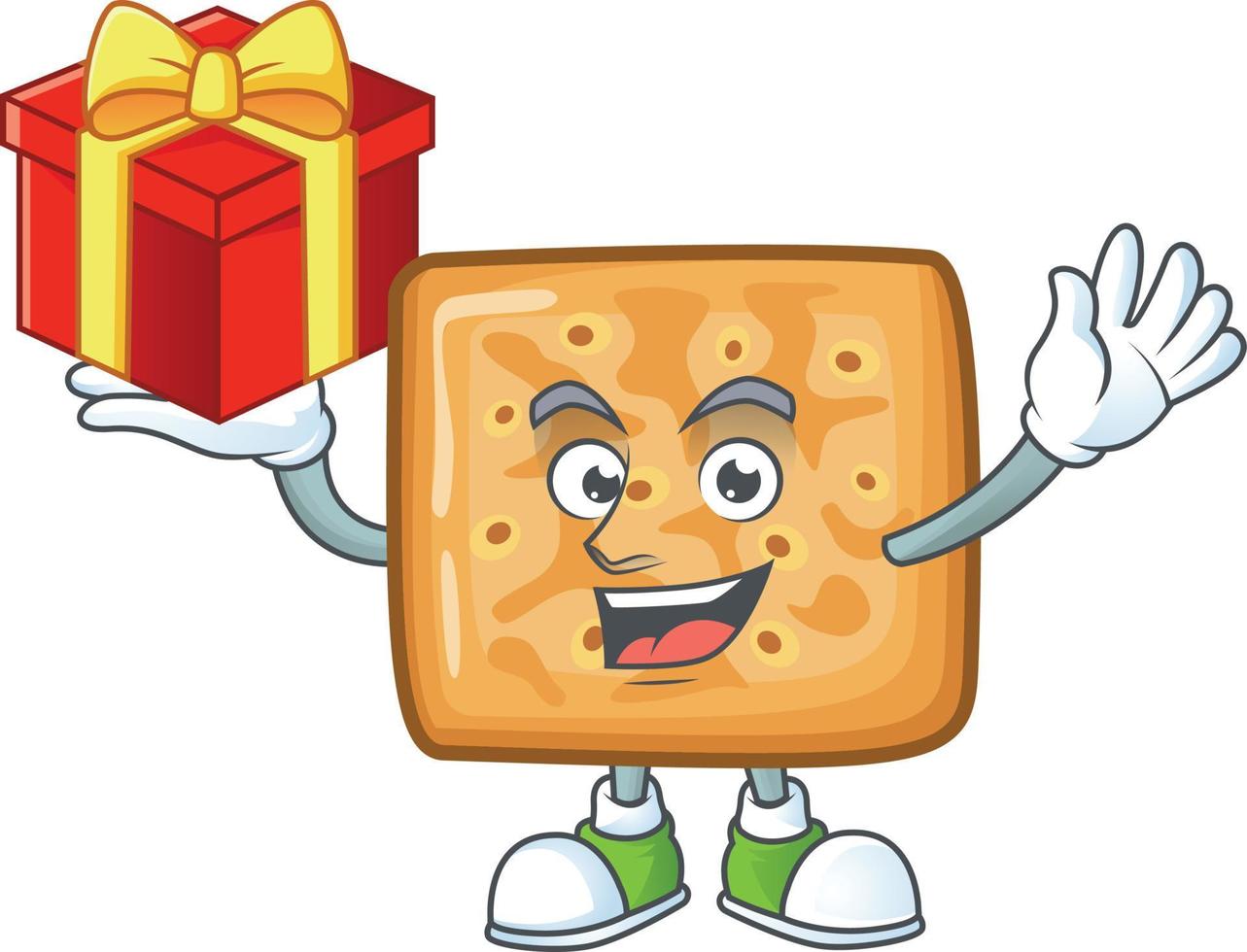 A cartoon character of crackers vector