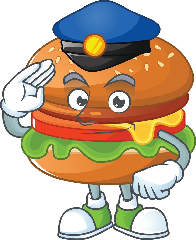 A cartoon character of hamburger vector