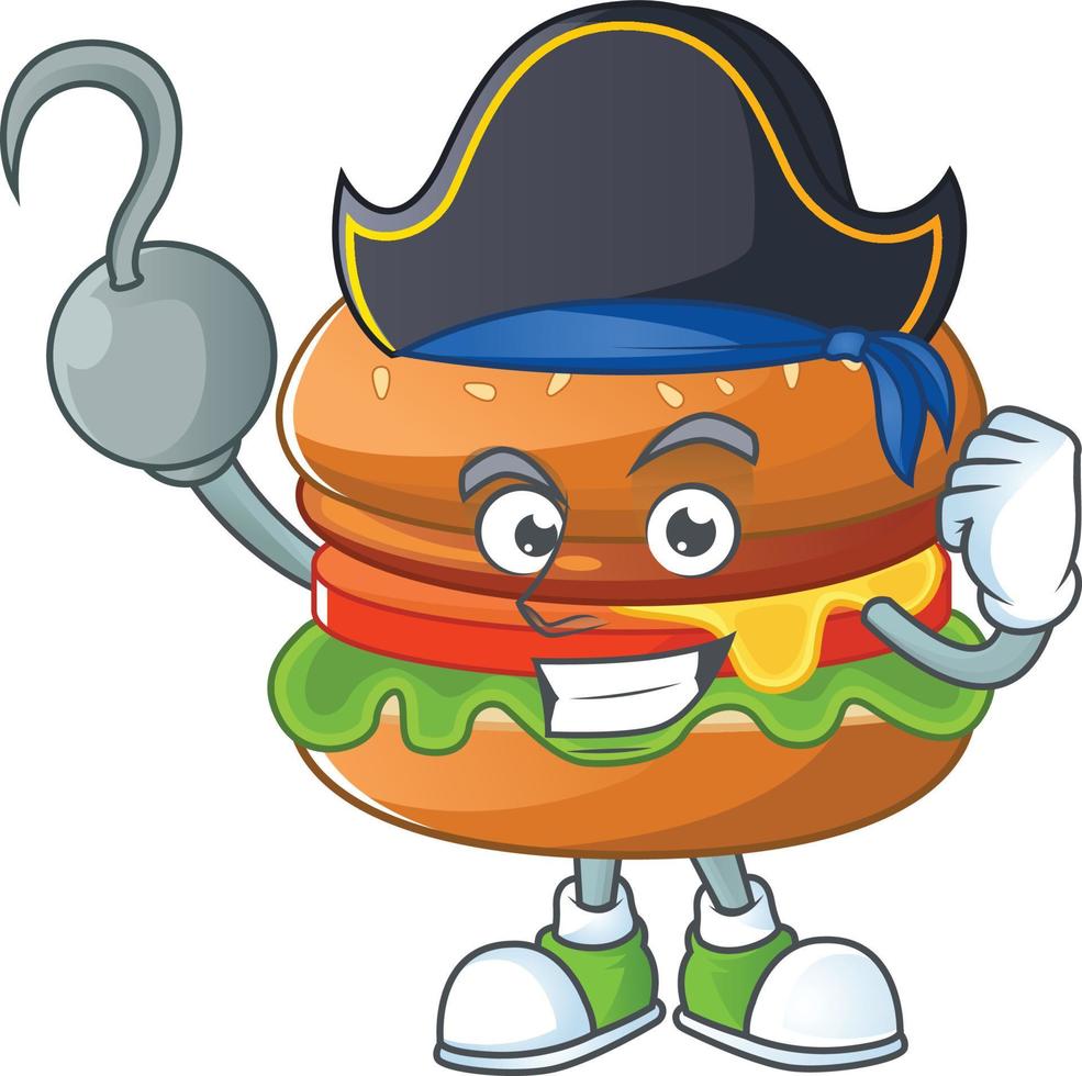 A cartoon character of hamburger vector