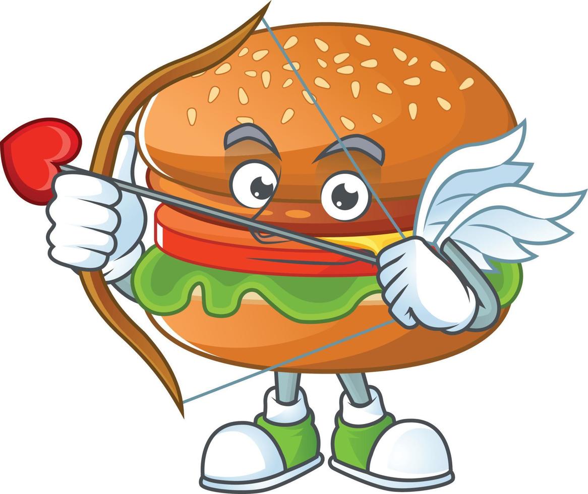 A cartoon character of hamburger vector