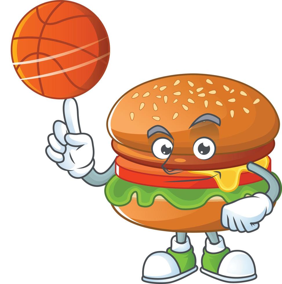 A cartoon character of hamburger vector