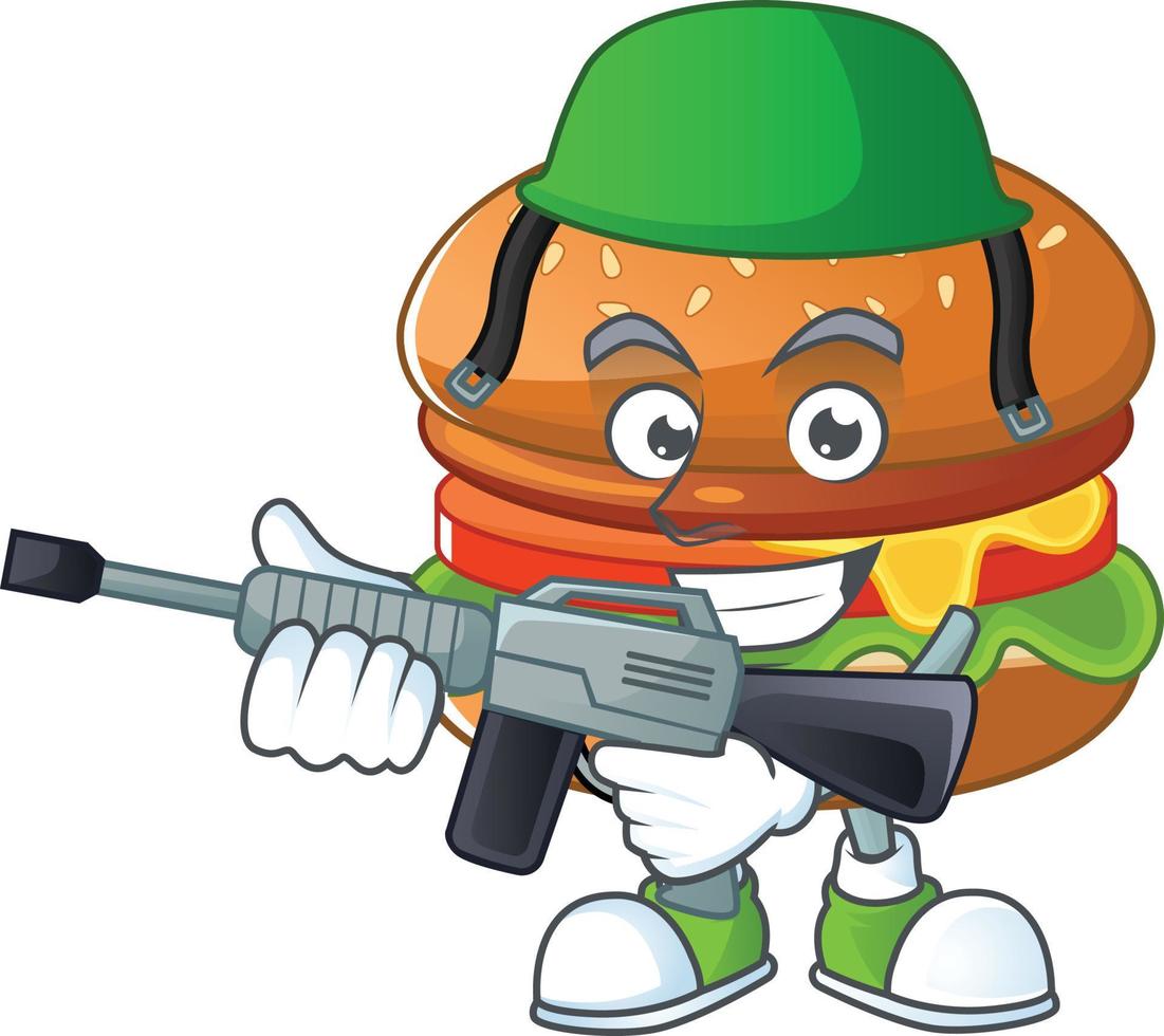 A cartoon character of hamburger vector