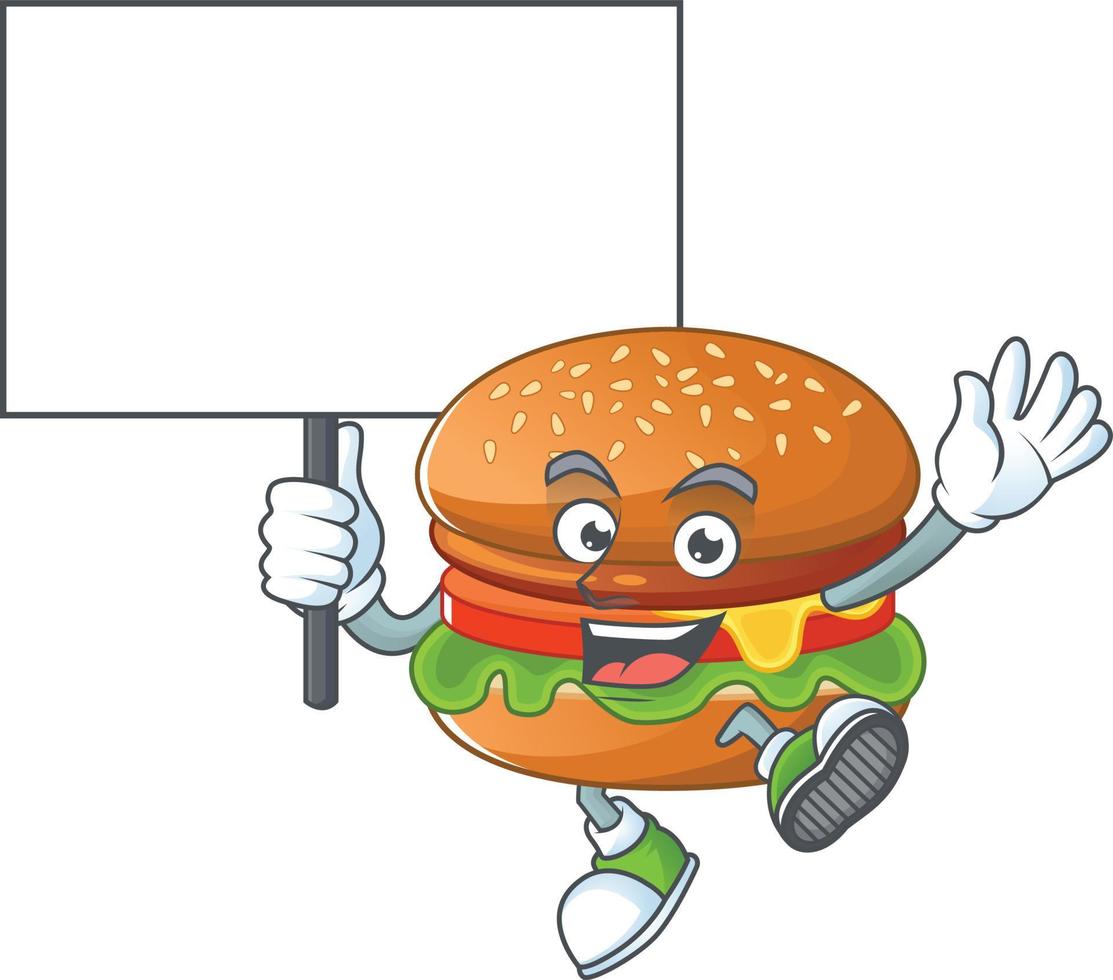 A cartoon character of hamburger vector