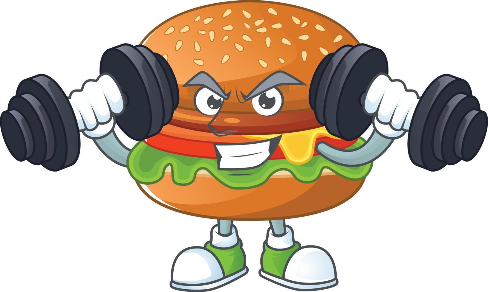 A cartoon character of hamburger vector
