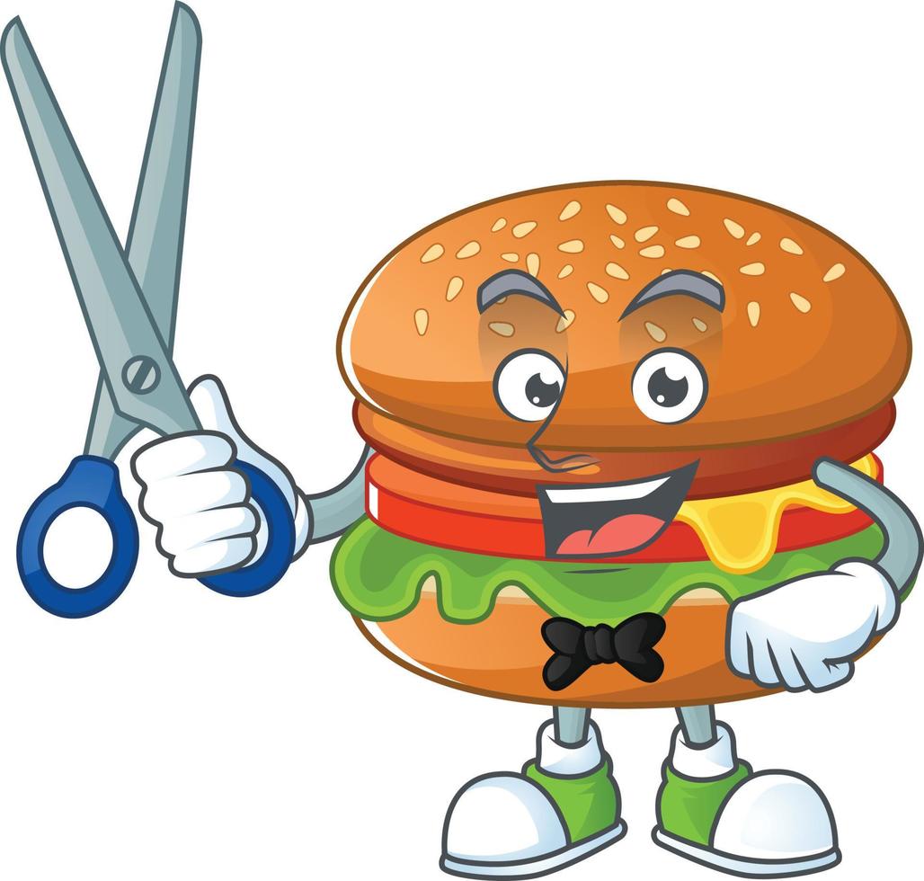 A cartoon character of hamburger vector