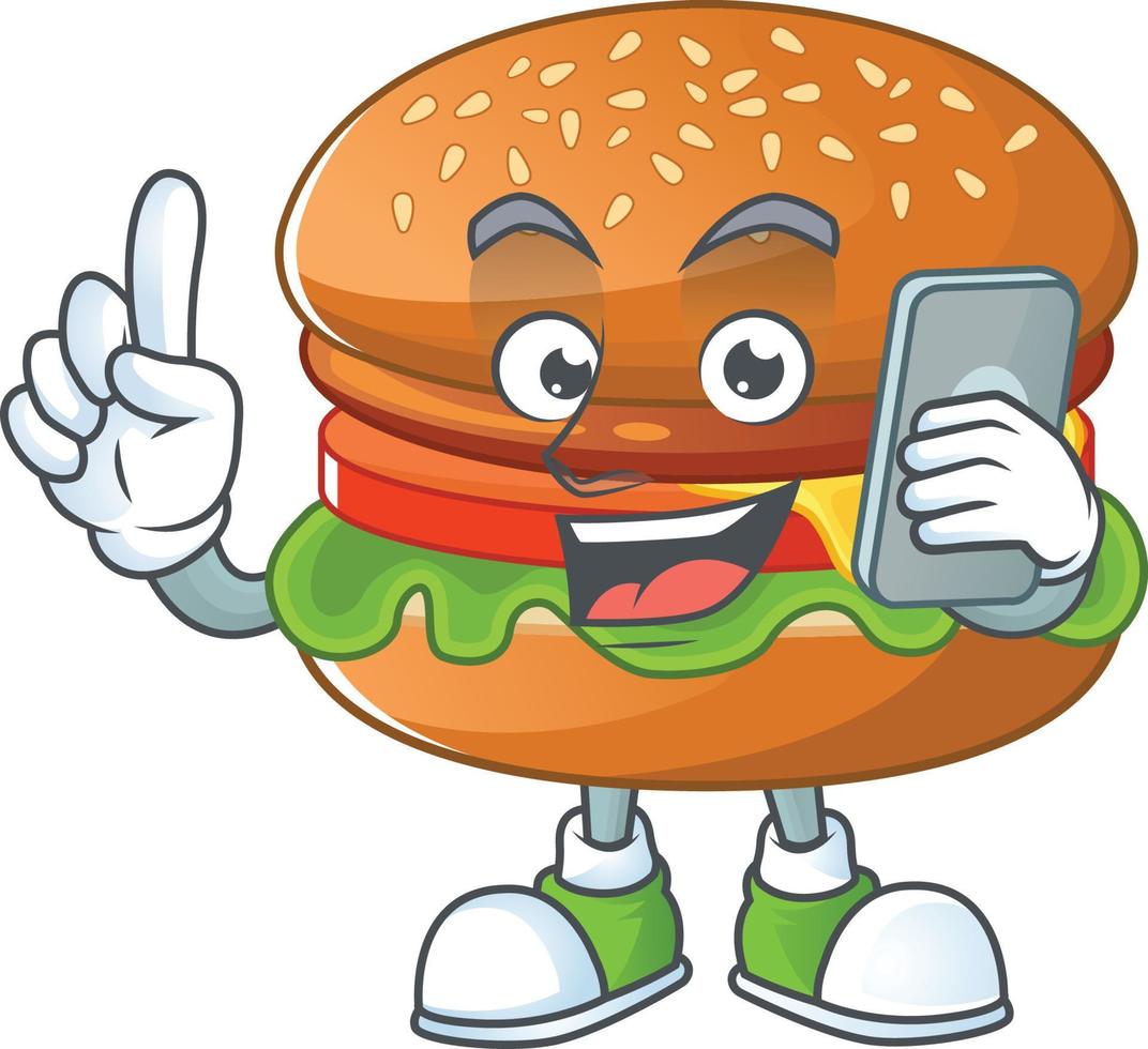 A cartoon character of hamburger vector