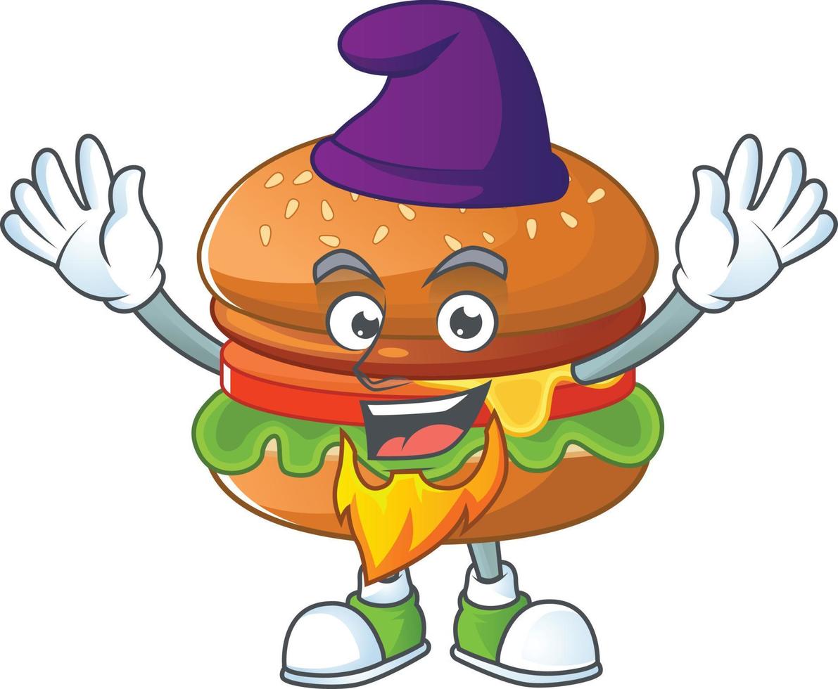 A cartoon character of hamburger vector