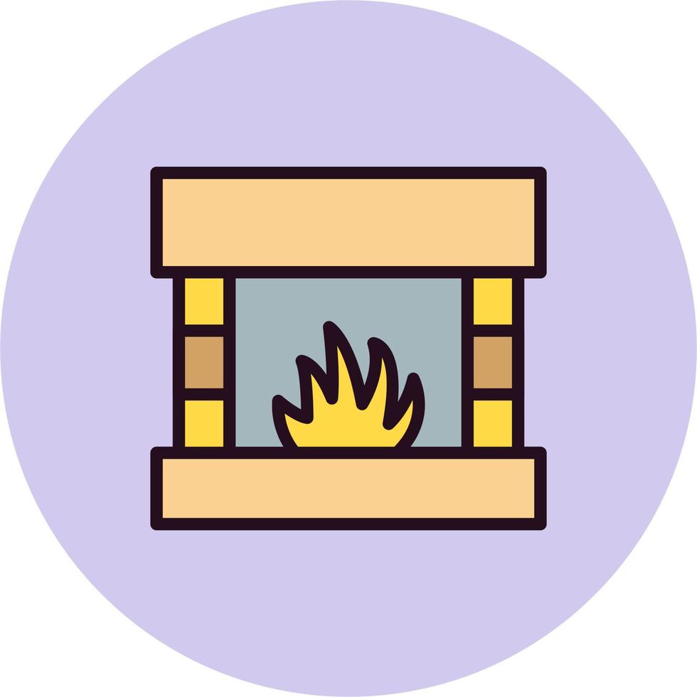 icono de vector de chimenea