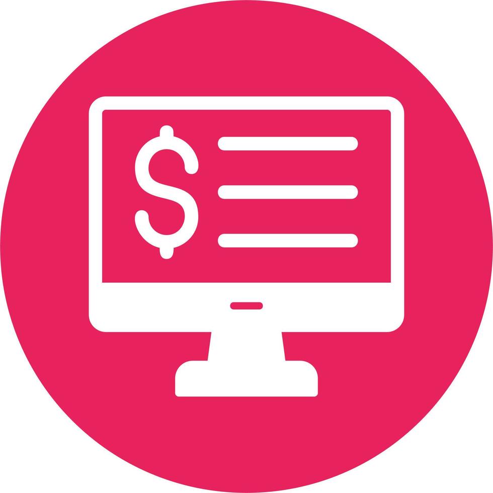Online Bank Statement Vector Icon