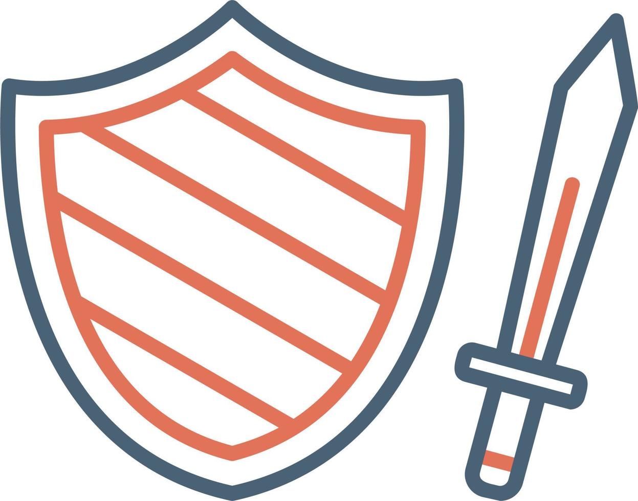 Sword Shield Vector Icon