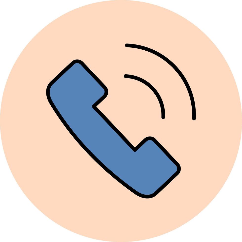 icono de vector de llamada telefónica