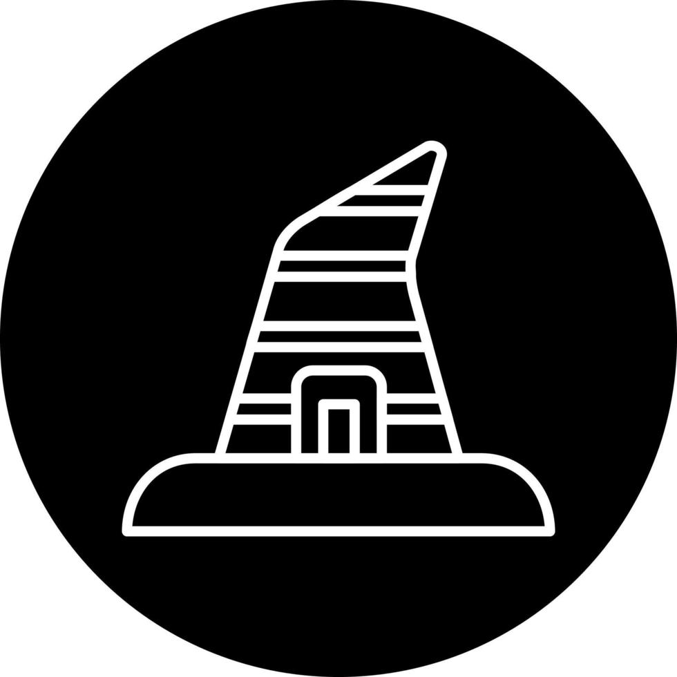 icono de vector de sombrero de bruja