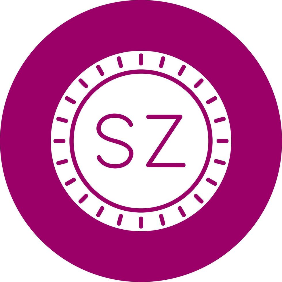 Swazilandia marcar código vector icono