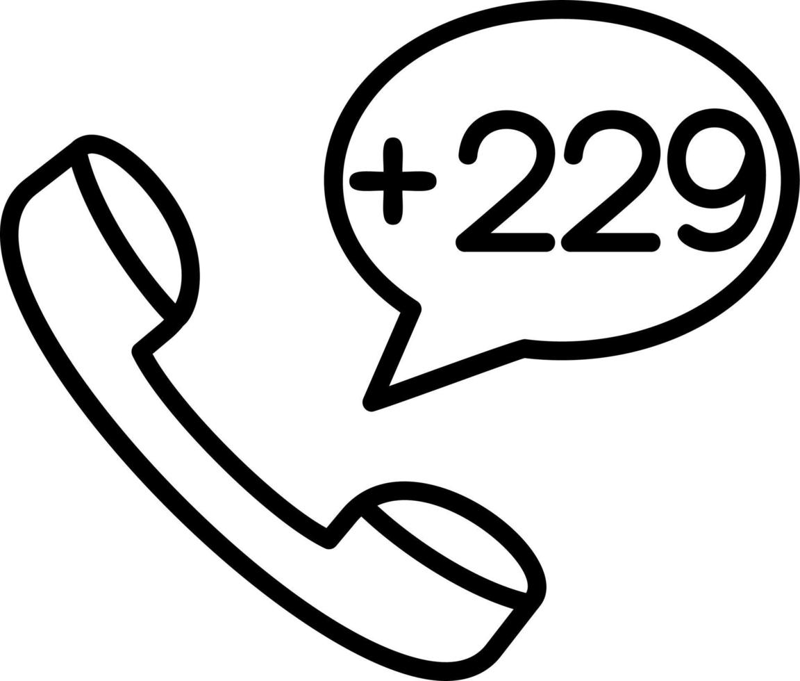 Benin Dial code Vector Icon