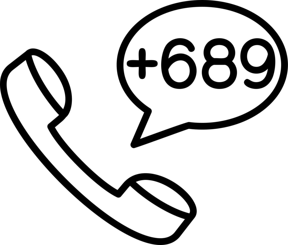 French Polynesia Dial code Vector Icon