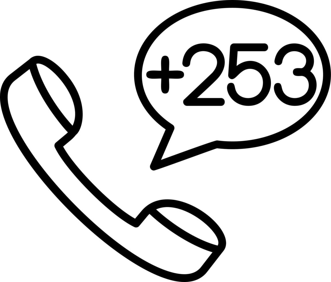Djibouti Dial code Vector Icon