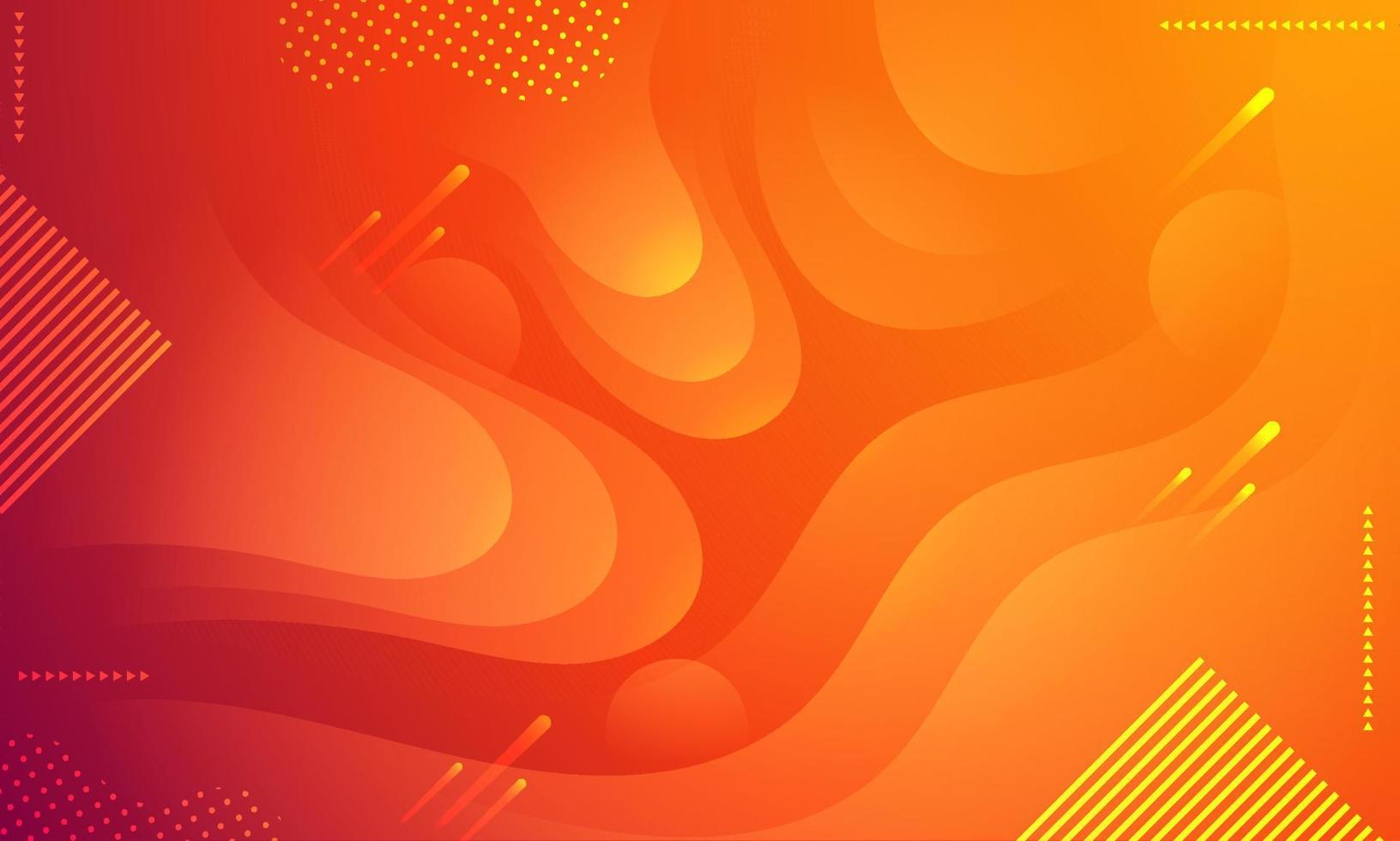 Orange geometric abstract background. vector