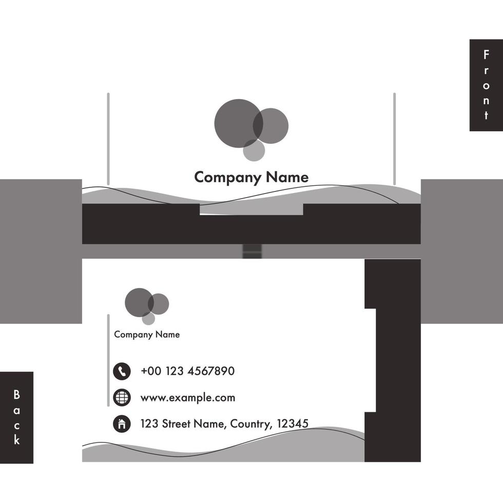 horizontal negocio tarjetas modelo diseño en blanco y negro color. vector