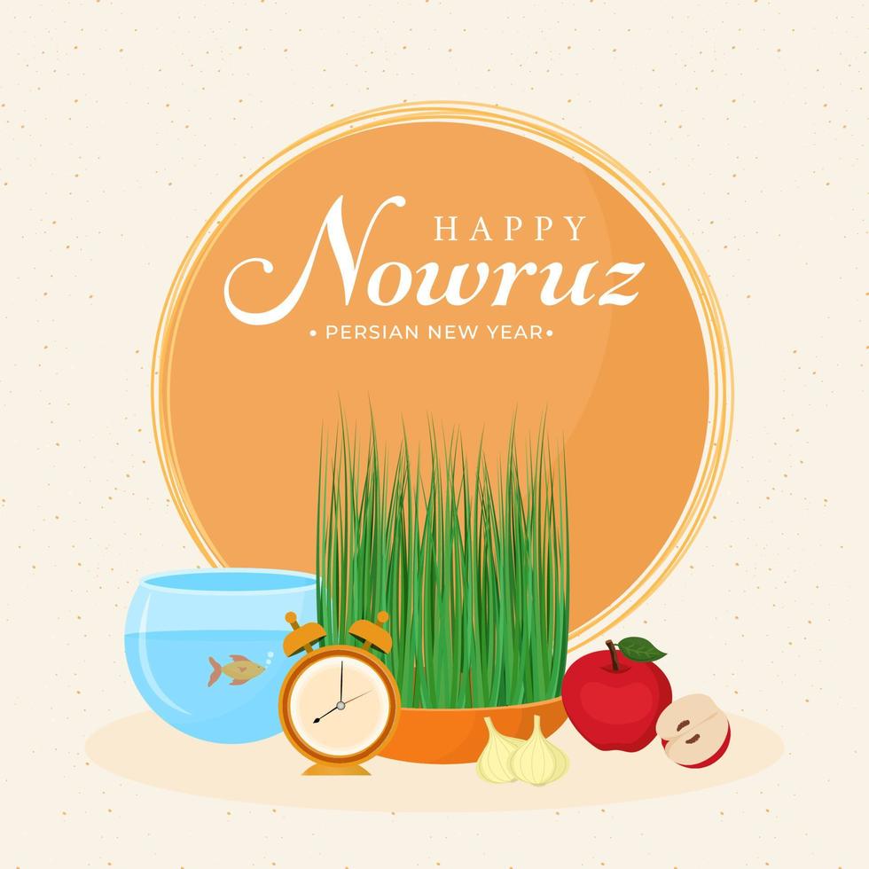 persa nuevo año contento nowruz antecedentes. vector