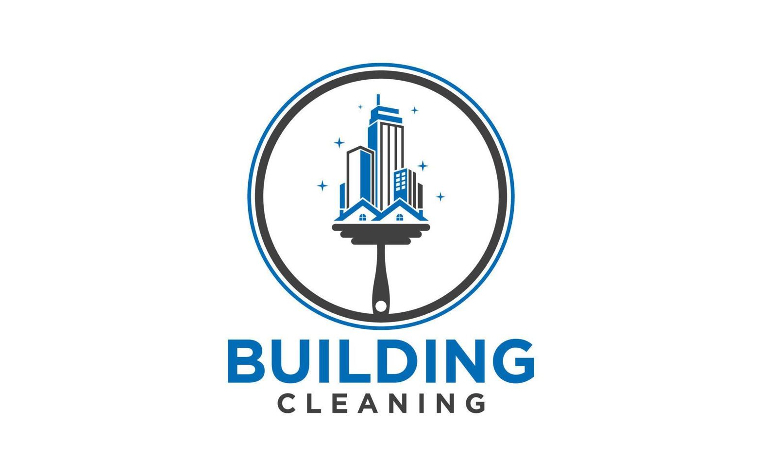 House Building Cleaning Service Business. logo design templates vector