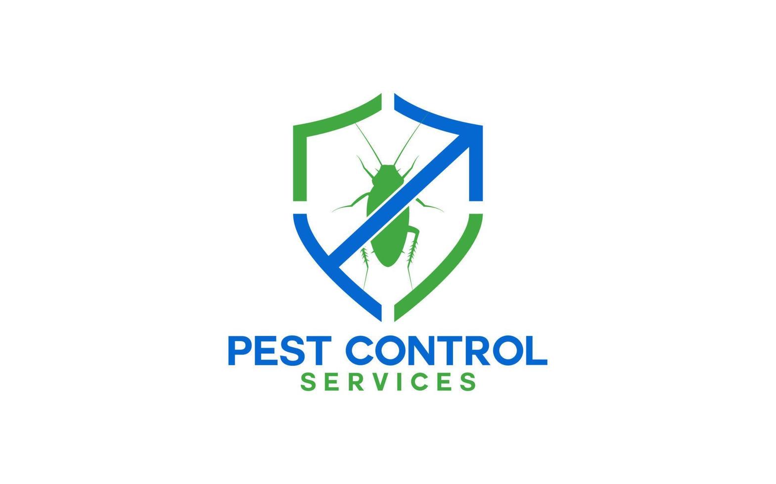 Pest control logo design vector illustration for fumigation business. logo design  template