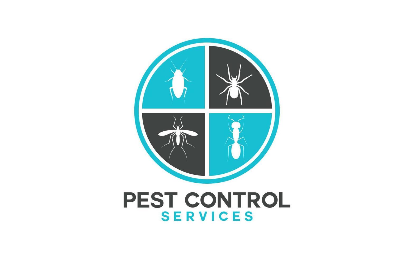 Pest control logo design vector illustration for fumigation business. logo design  template