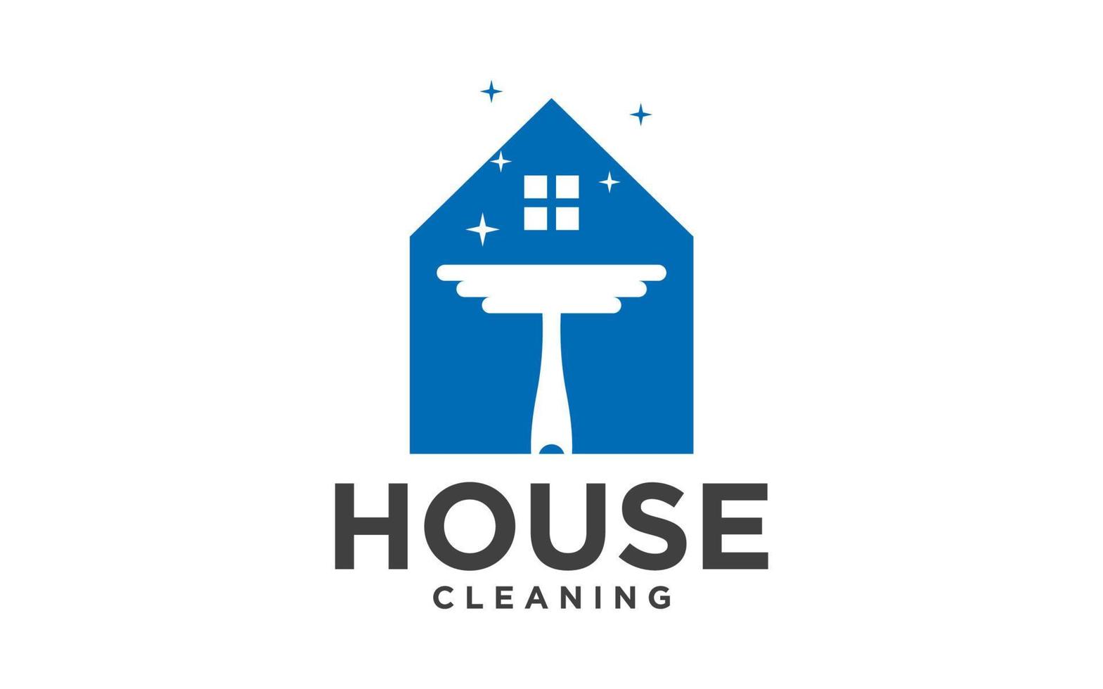 House Building Cleaning Service Business. logo design templates vector