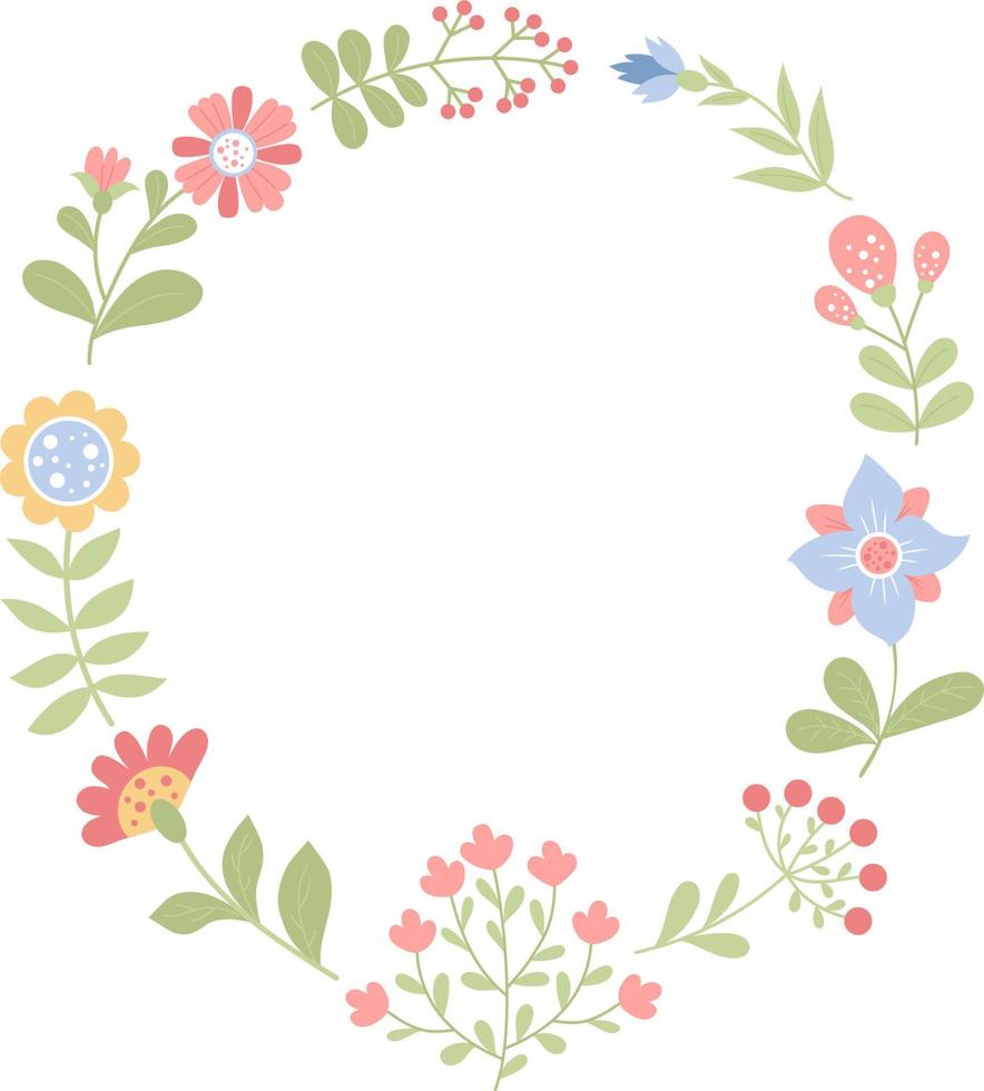round flower frame. vector