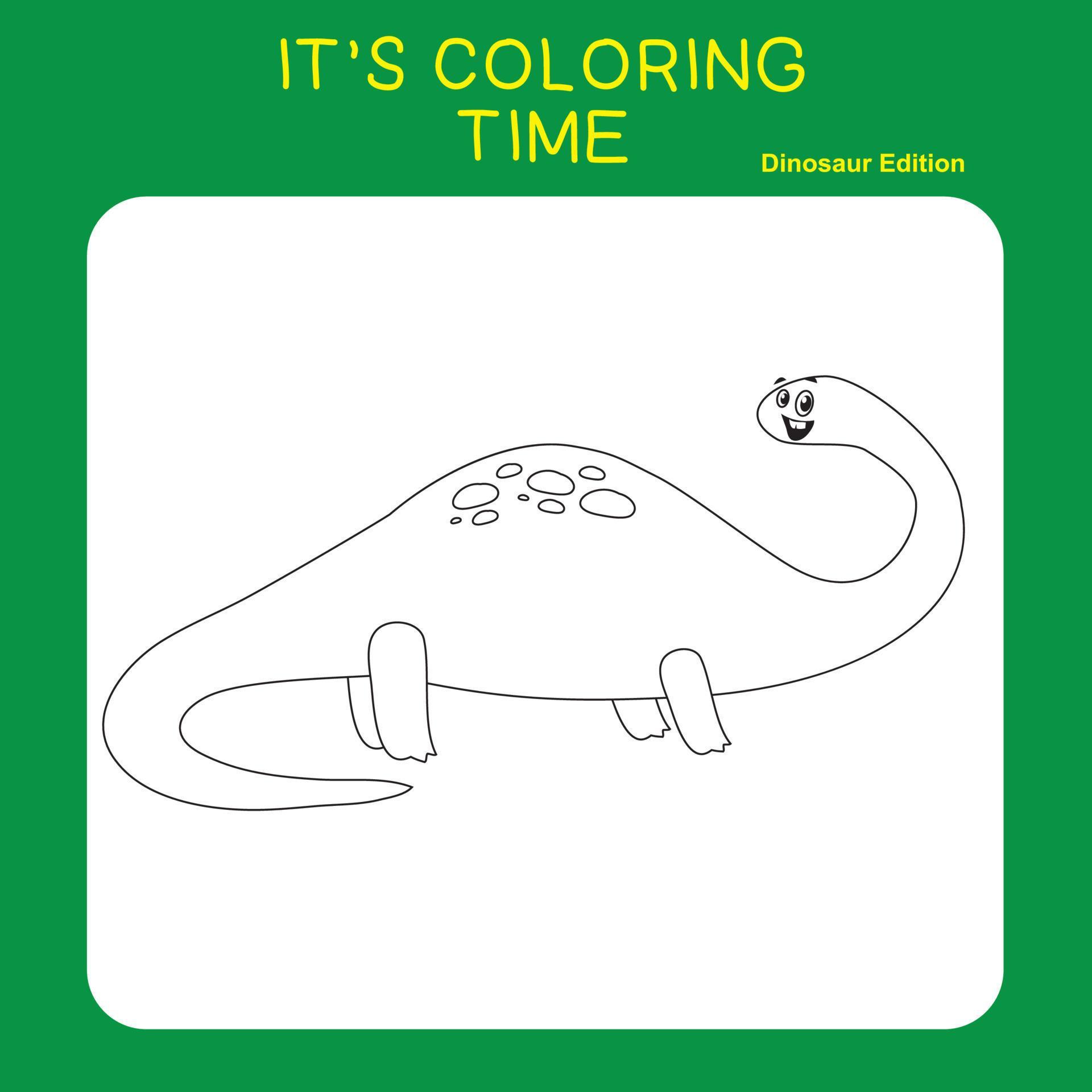 Educational printable worksheet. Coloring dinosaur worksheet for