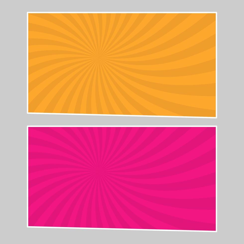 Set of multi colored pop art banners. Halftone comic template with place for your text for design. Vector illustration