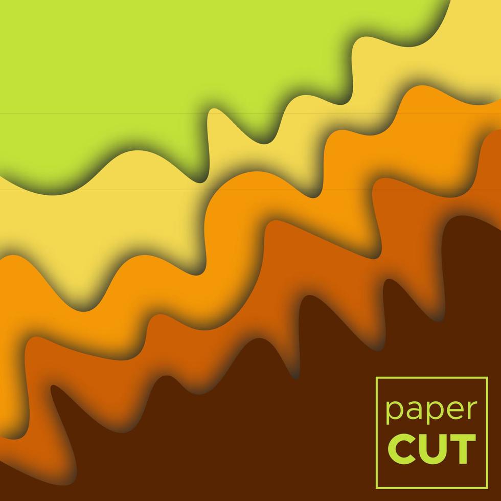 Abstract Background with Paper Cut shapes. Vector illustration