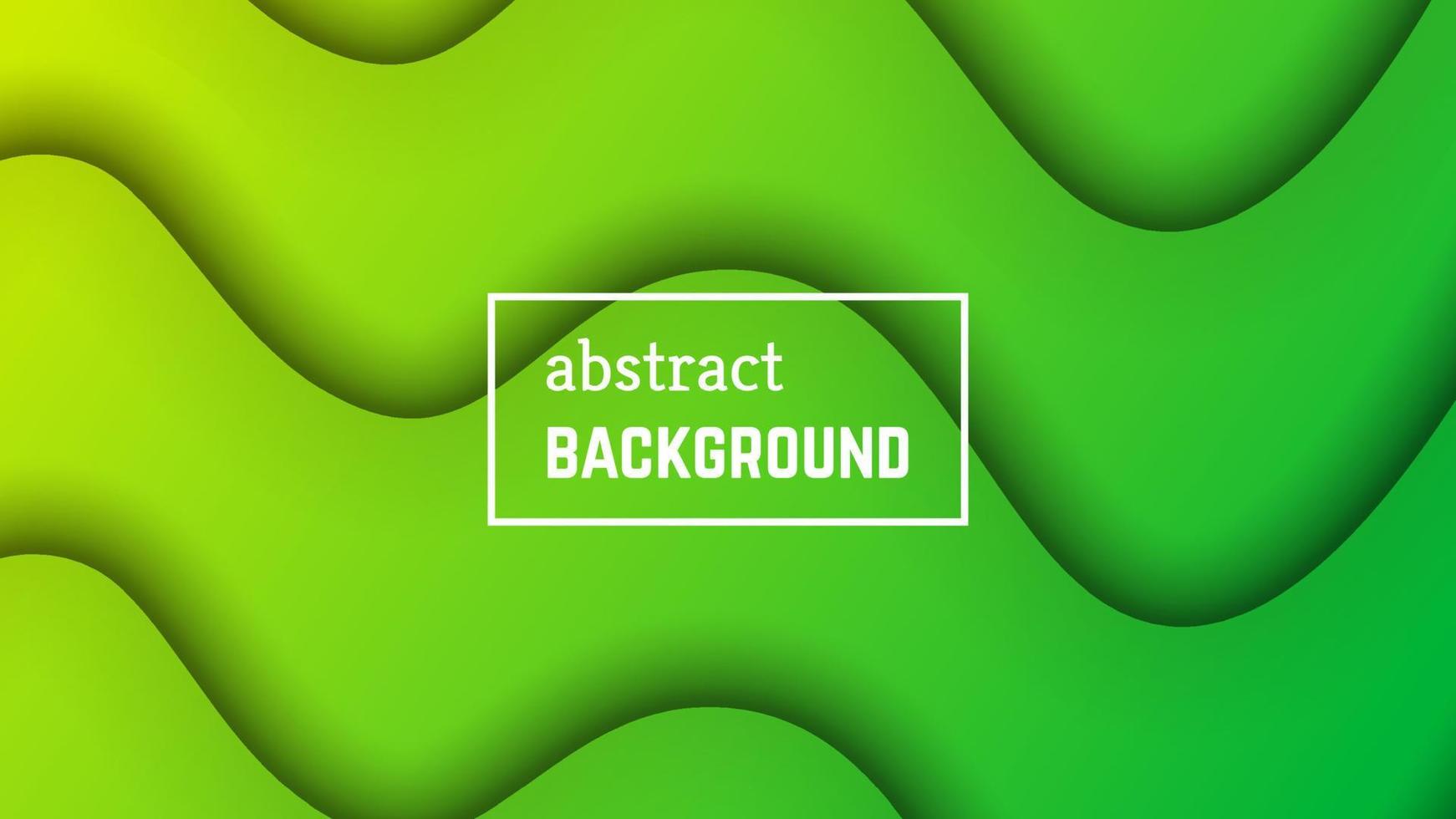 Abstract minimal wave geometric background. Green wave layer shape for banner, templates, cards. Vector illustration.