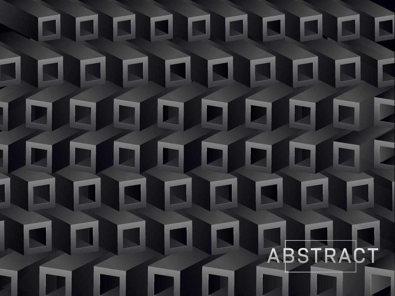 3D Square Block Layer Abstract Background. vector