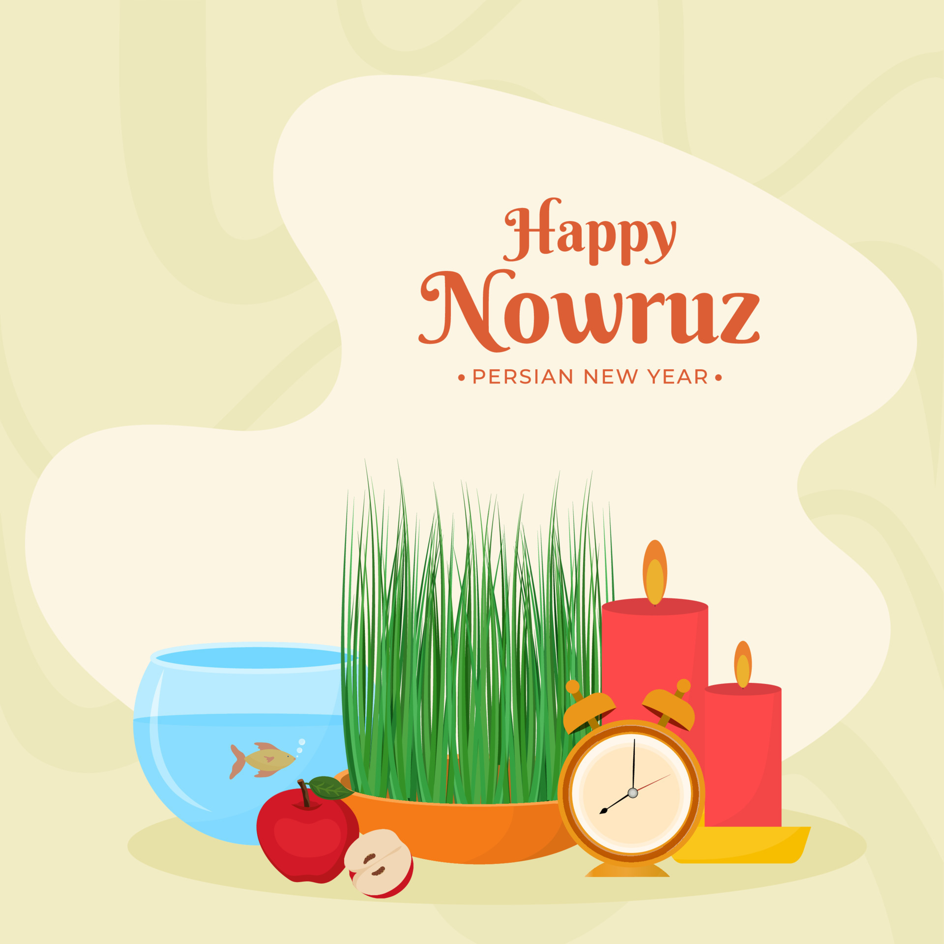 Persian New Year Happy Nowruz Background. 20744418 Vector Art at Vecteezy