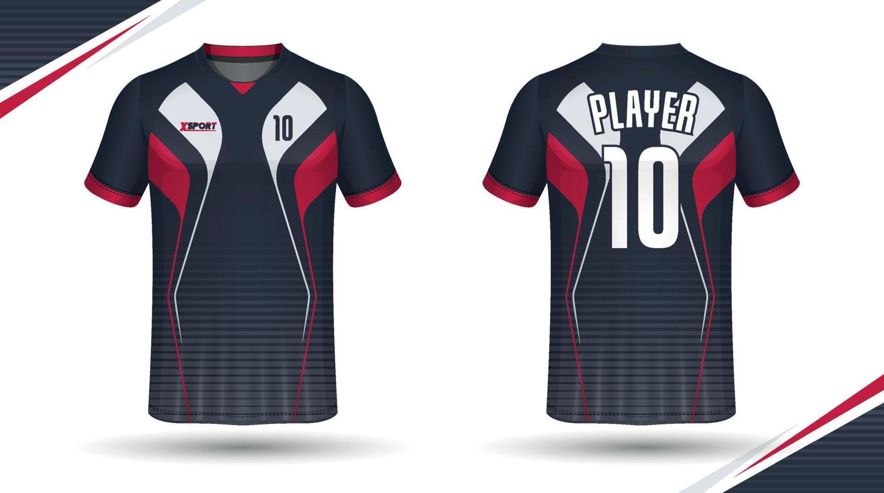 diseño de camisetas de fútbol para sublimación, diseño de camisetas deportivas vector
