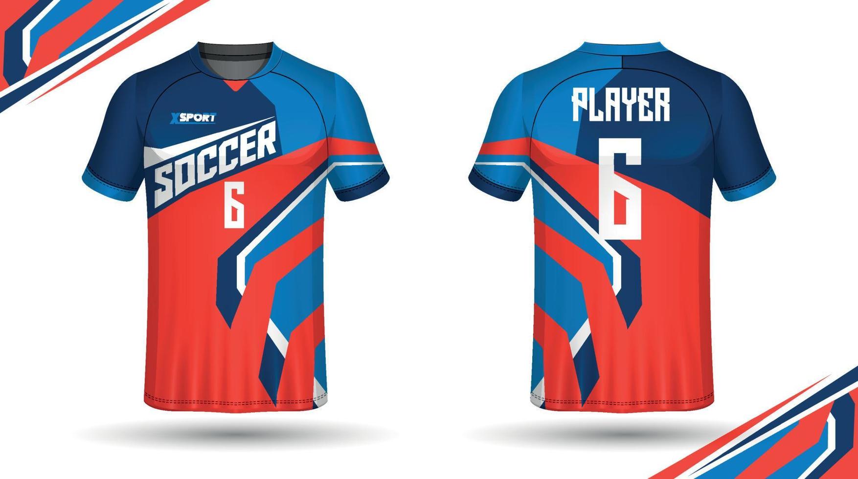 Soccer jersey design for sublimation, sport t shirt design vector