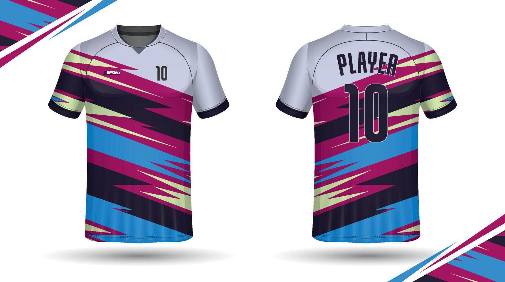 Soccer jersey design for sublimation, sport t shirt design vector