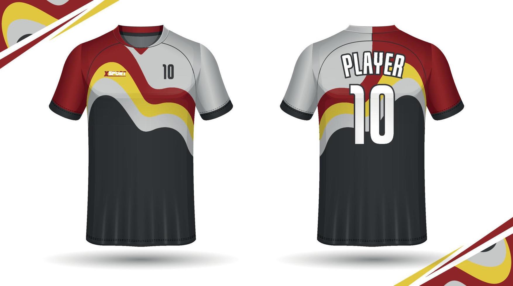 diseño de camisetas de fútbol para sublimación, diseño de camisetas deportivas vector