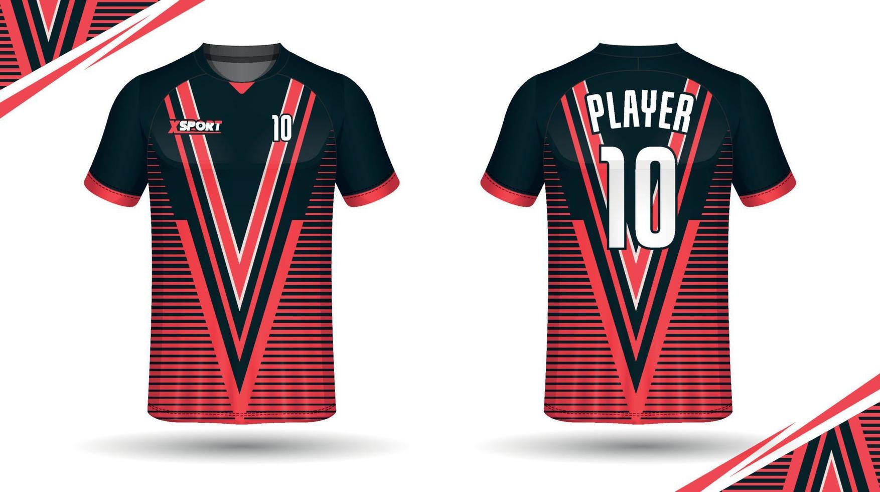 diseño de camisetas de fútbol para sublimación, diseño de camisetas deportivas vector